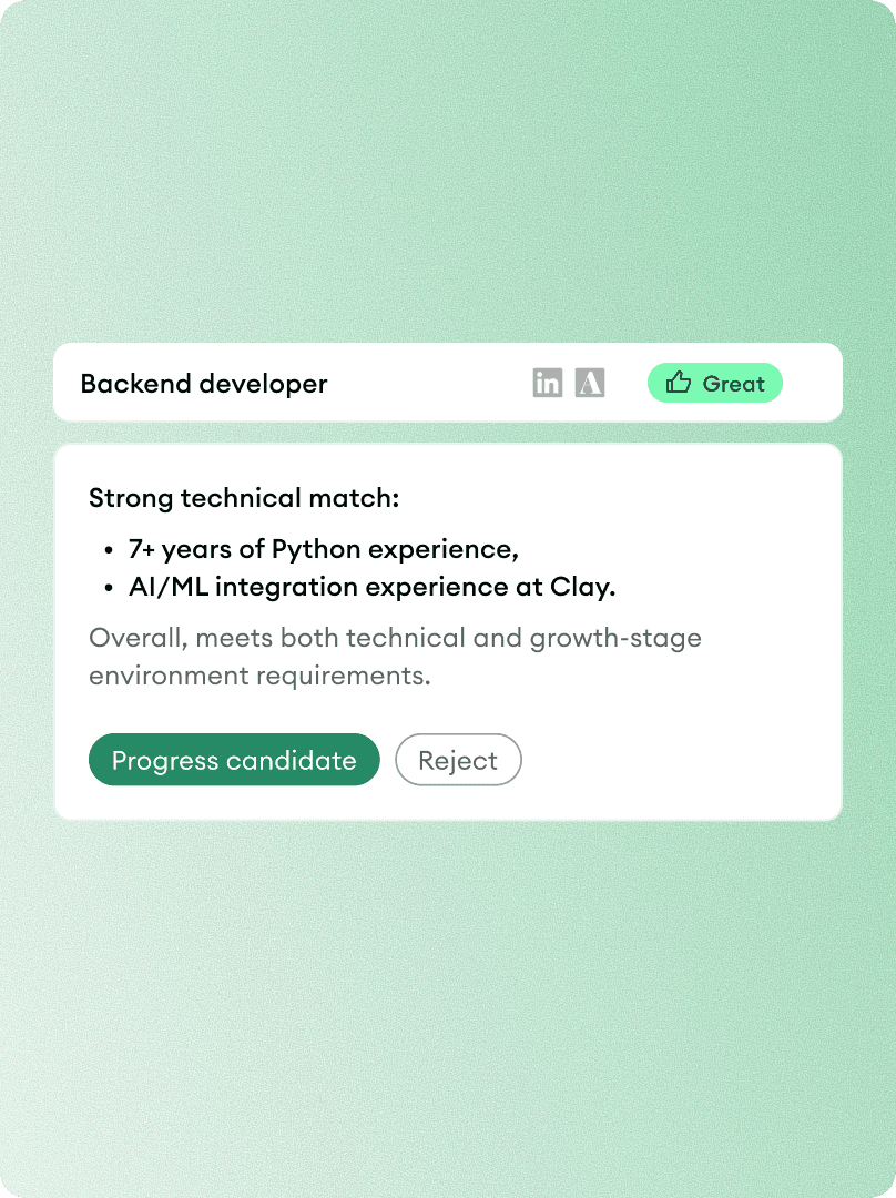 Reviews every inbound application